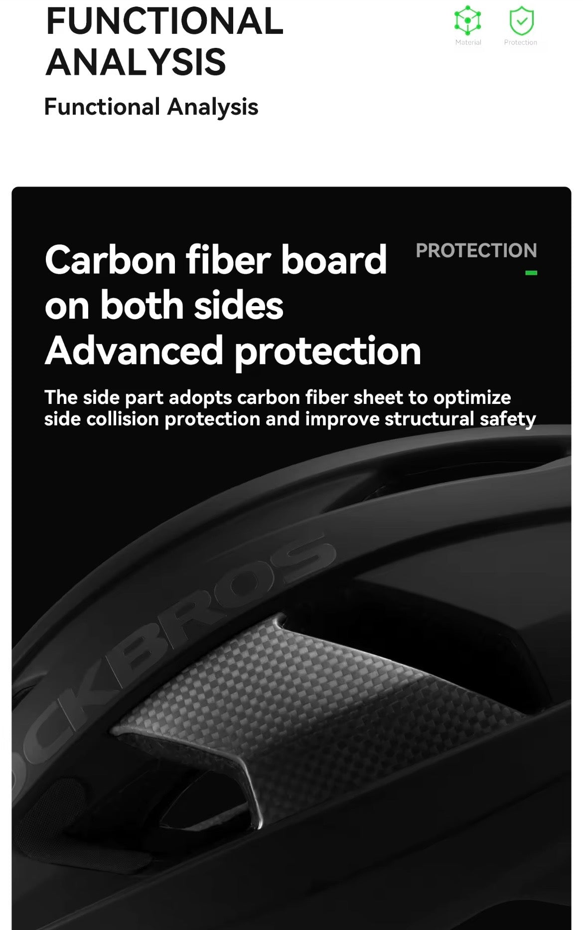 Casco Rockbros Carbón