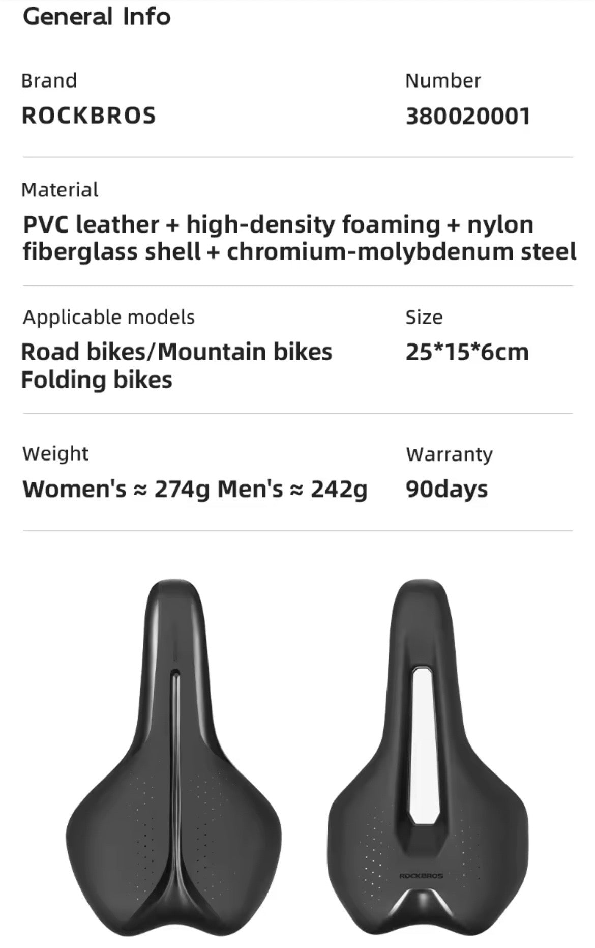 Sillín Antiprostatico MTB/RUTA